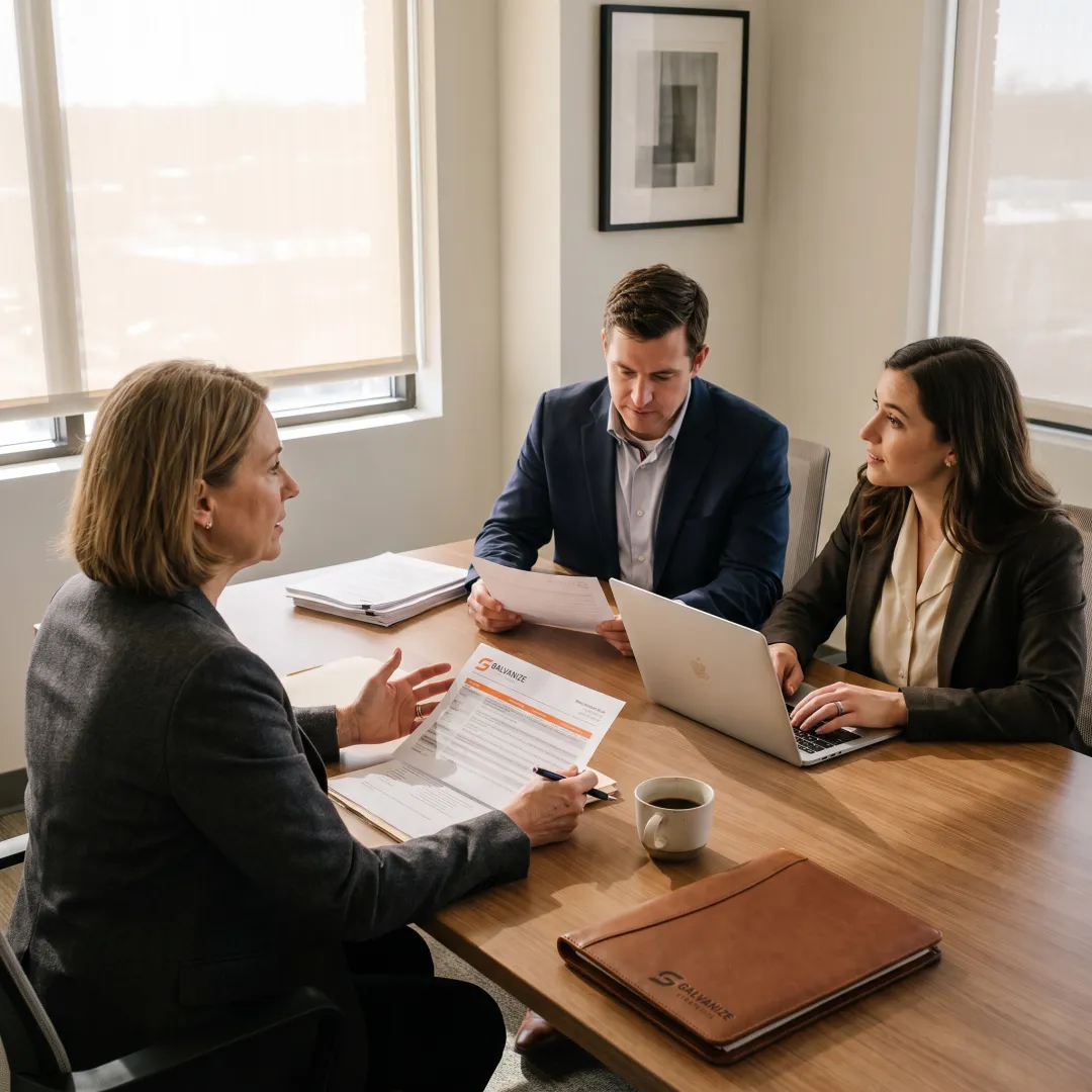 Business advisors planning a government procurement strategy