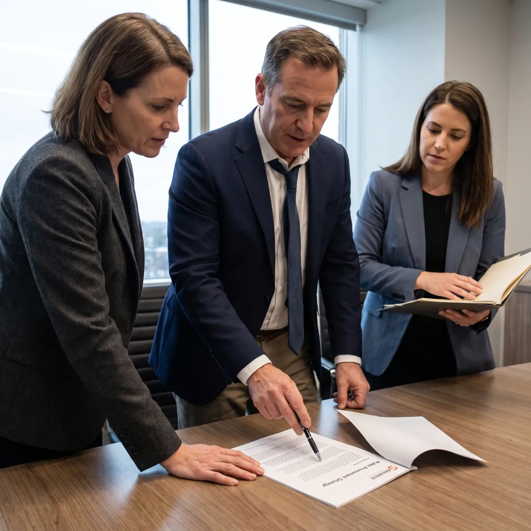 Professionals planning a public procurement strategy