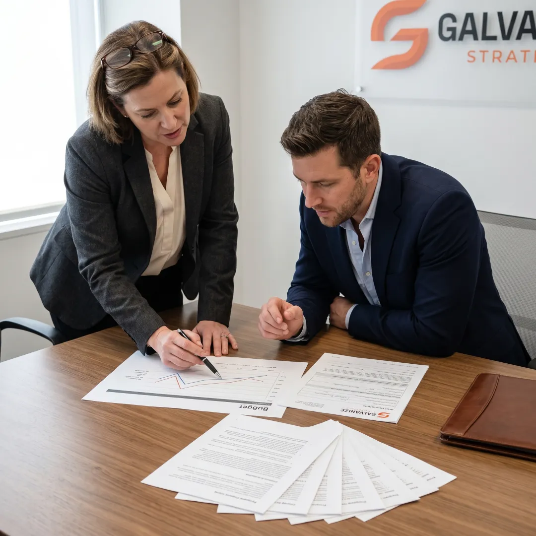 Advisor developing a grant funding strategy