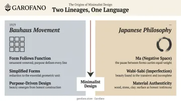Two origins of minimalist design Bauhaus and Japanese philosophy comparison