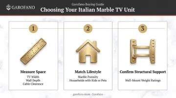 Three key factors for choosing an Italian marble TV unit