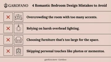 Four common mistakes to avoid in romantic bedroom design