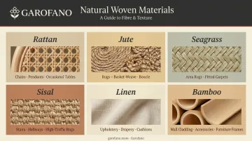 Six natural woven fiber materials and their best interior design applications