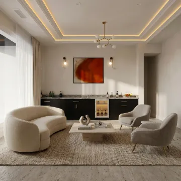 Elegant Italian-inspired living room furniture
