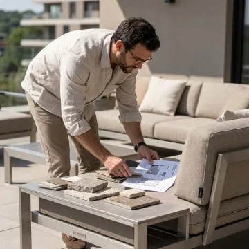 Outdoor furniture consultation and delivery planning