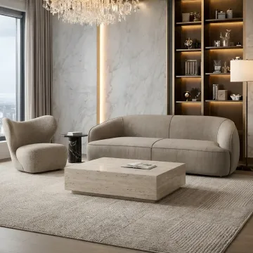 Elegant living room with premium Garofano-style furniture