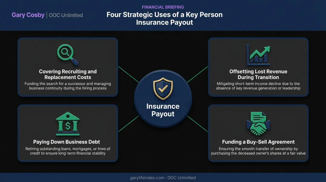 After identifying key people, operational steps and optional death-related life insurance
