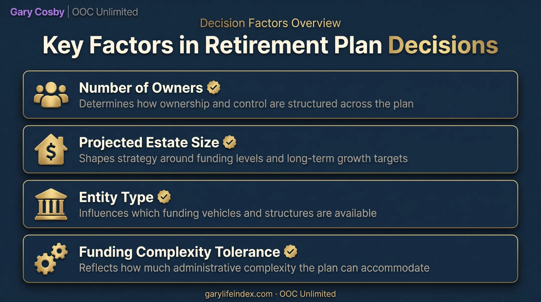 Four factors for choosing between cross purchase and entity purchase agreements