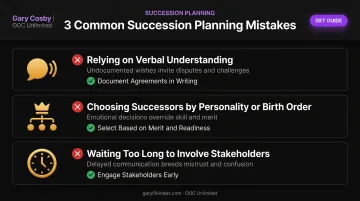Three common succession planning mistakes business owners should avoid