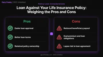 pros and cons of using life insurance as loan collateral comparison