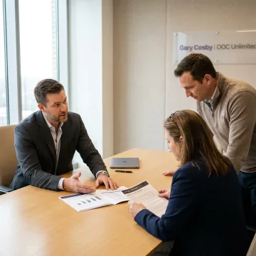Business owners discussing executive benefit strategies