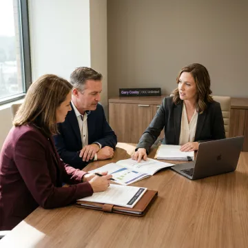 Advisor discussing business continuity planning