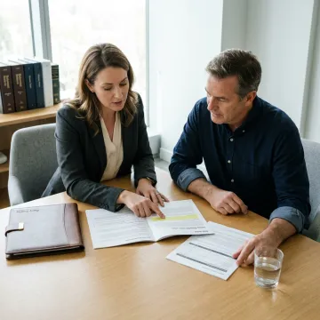 Client reviewing living benefit rider details with an advisor