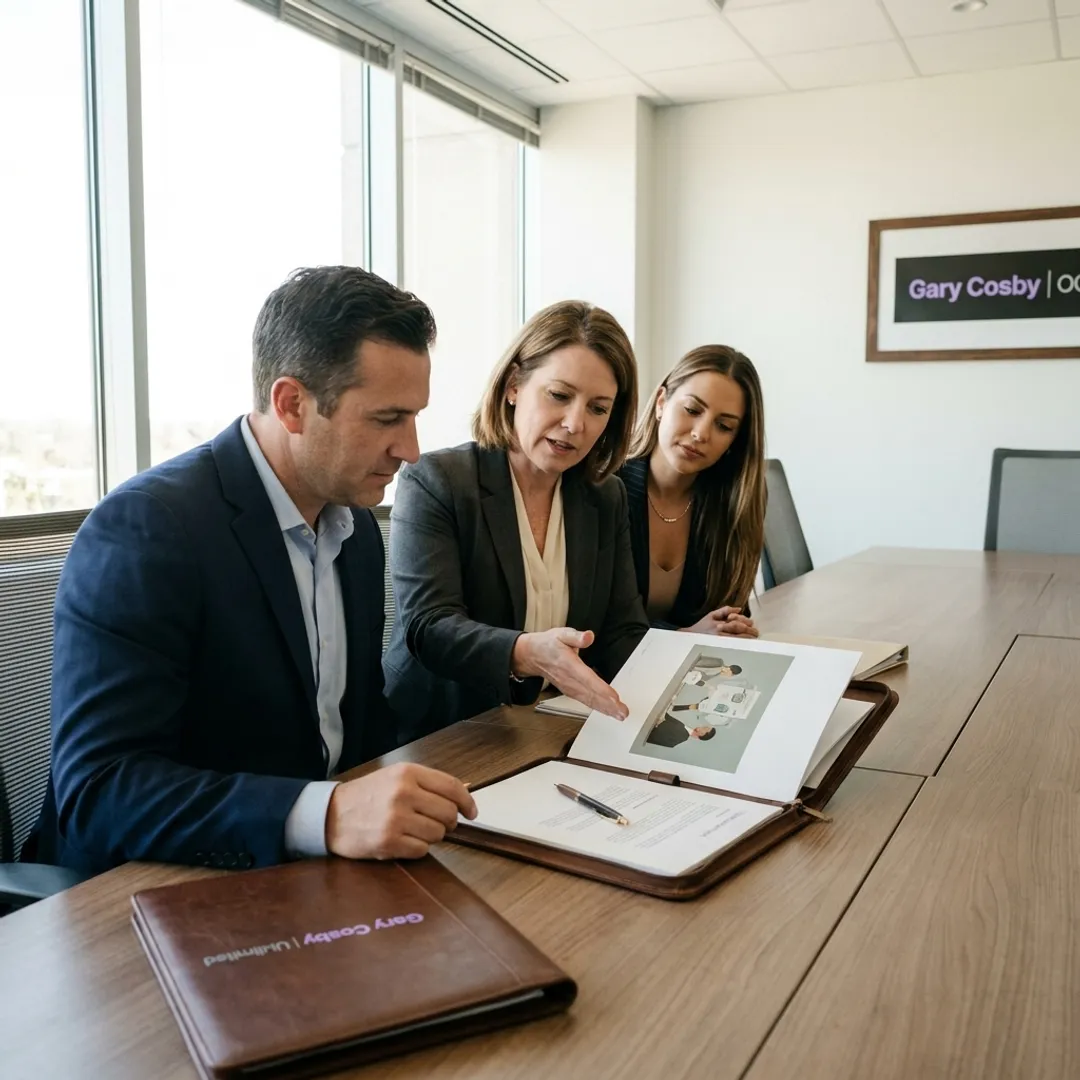 Advisor discussing insurance-based business planning
