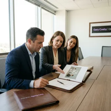 Advisor discussing insurance-based business planning
