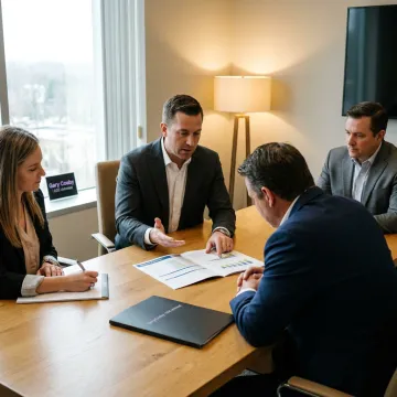 Advisor explaining executive life insurance benefits