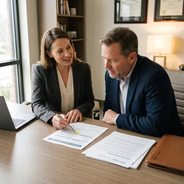 Business owner reviewing an executive bonus plan