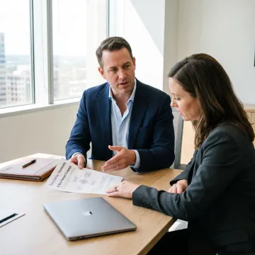 Advisor discussing business continuity insurance with an owner