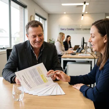 Small business owner reviewing key man life insurance
