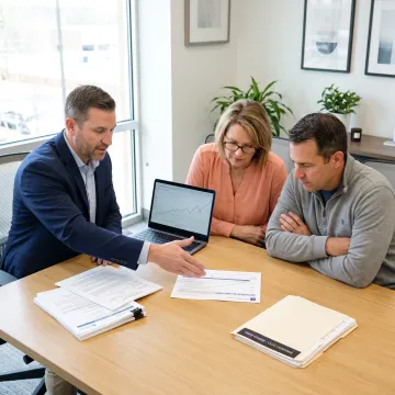 Couple reviewing IUL retirement income options