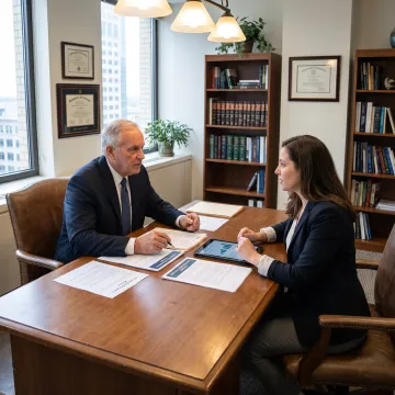 Executive reviewing life insurance benefit plan