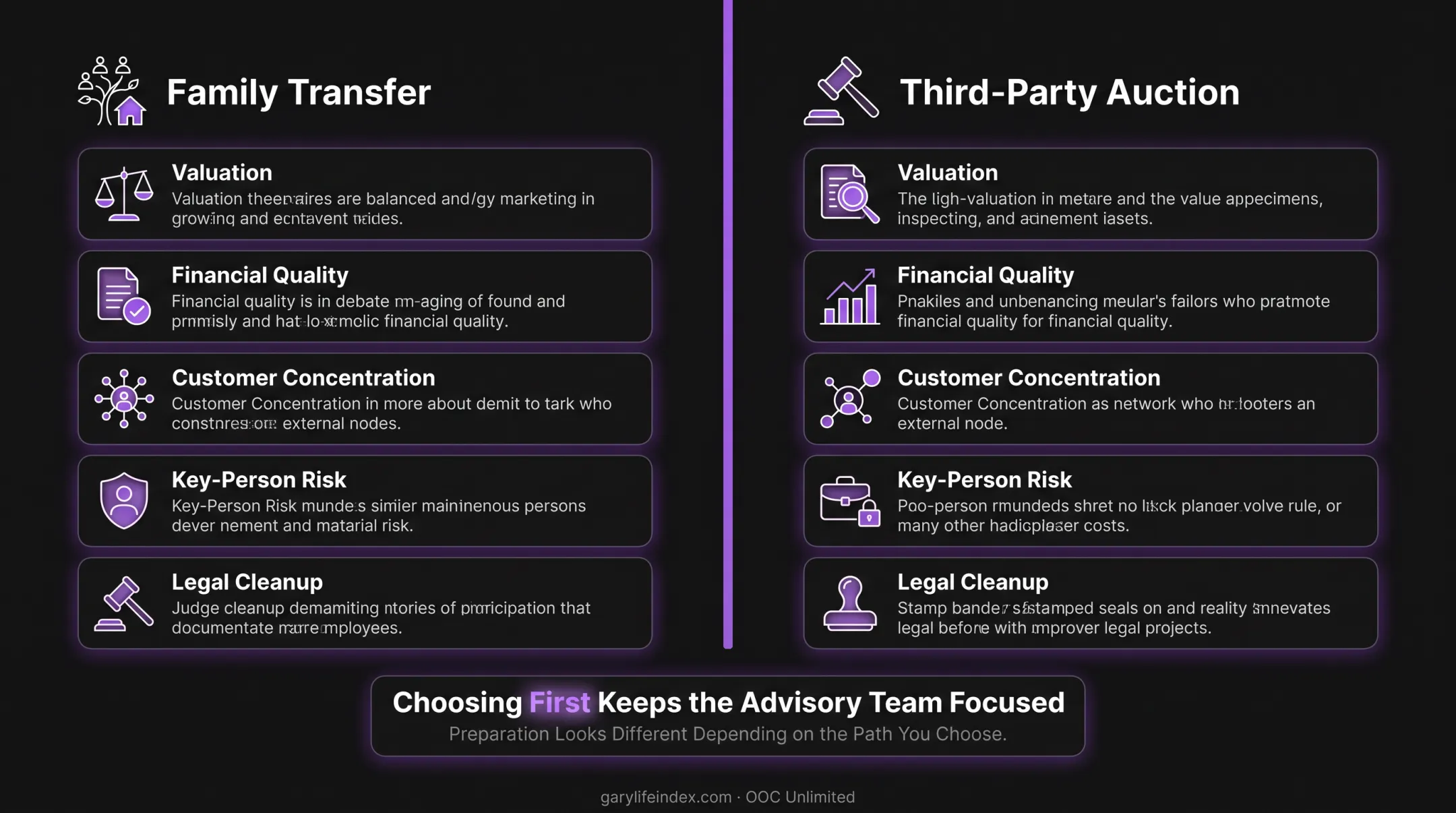 Preparation steps after choosing a business exit path