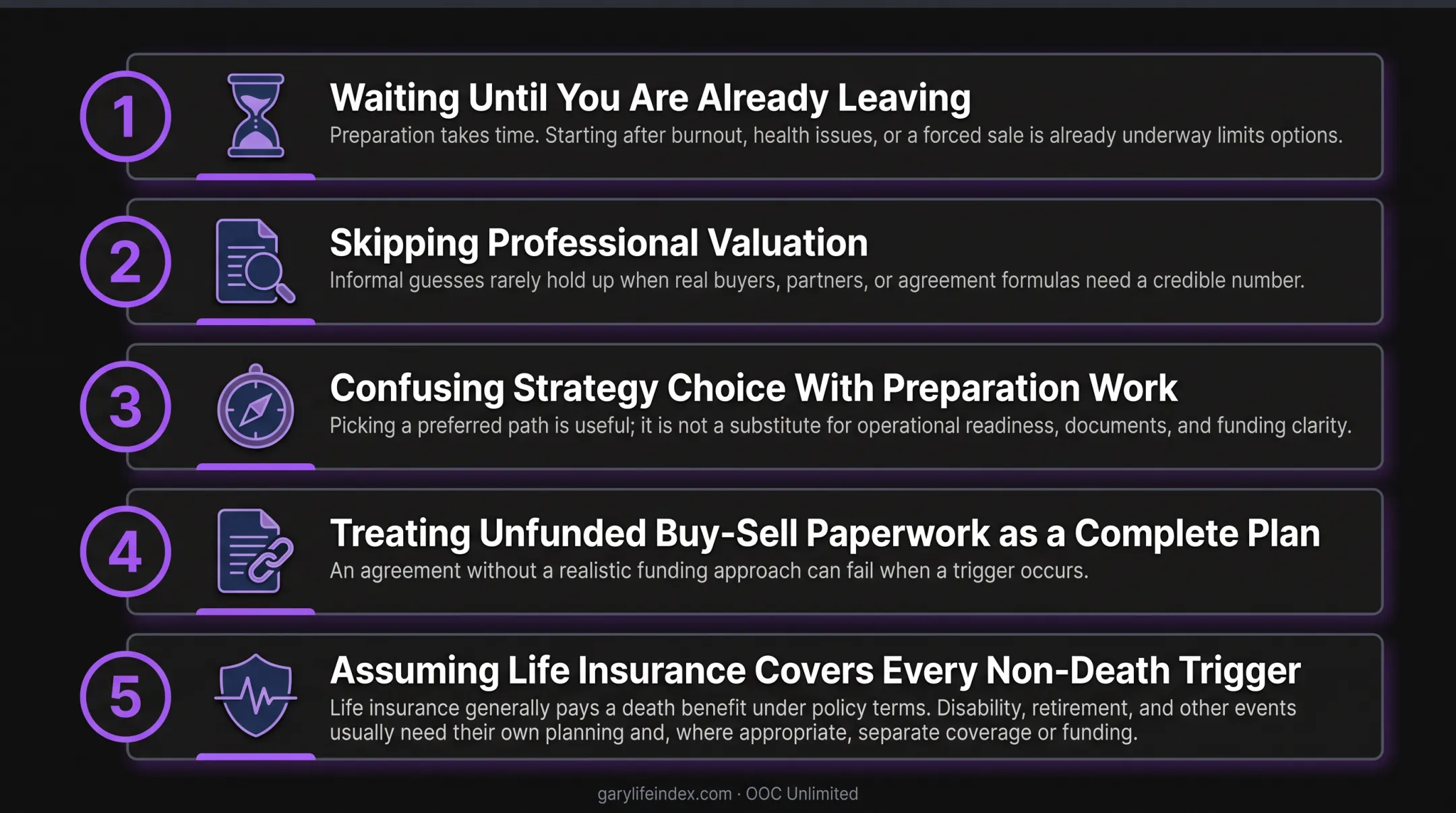 Common business exit planning mistakes to avoid