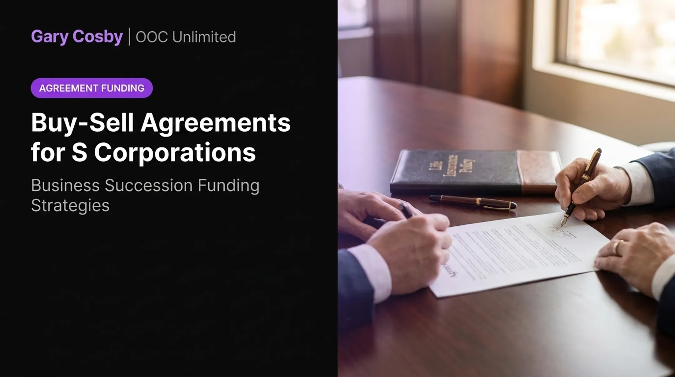 Buy-Sell Agreements for S Corporations