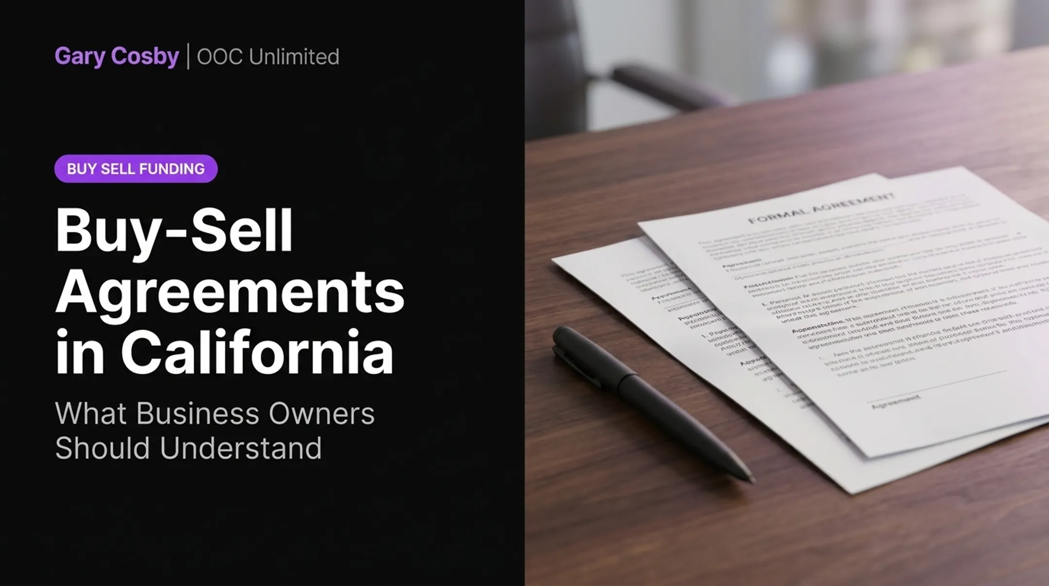 Buy-Sell Agreements in California