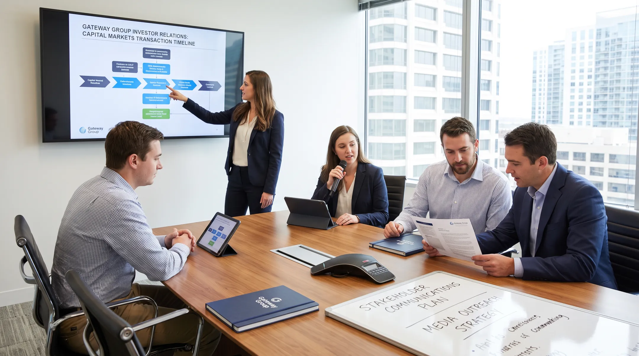 Gateway Group team coordinating investor communications for capital markets transaction