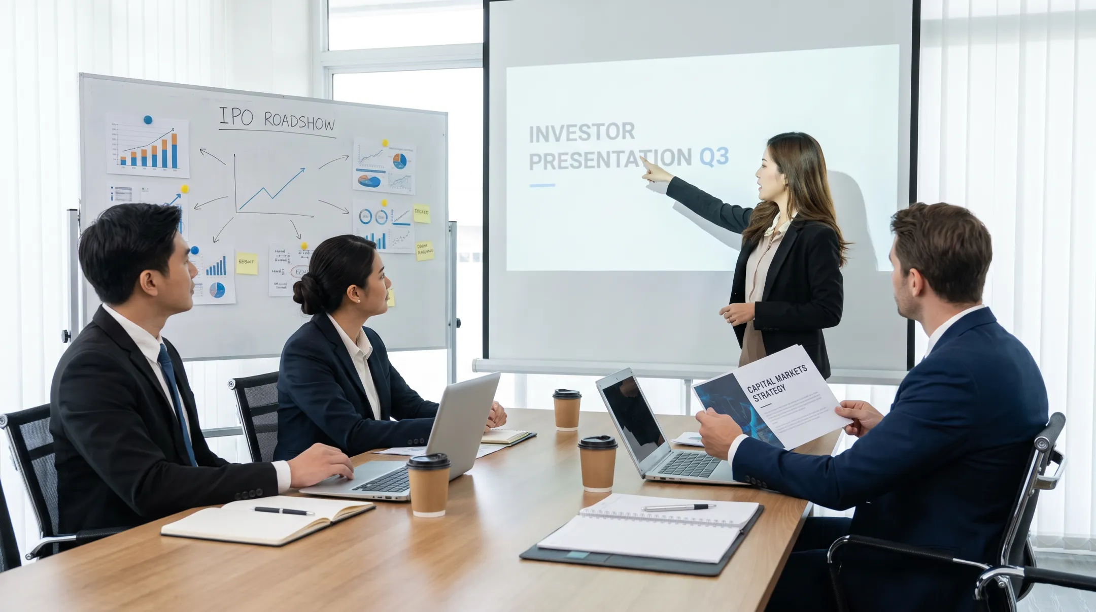 Gateway Group team coordinating investor day event presentation materials