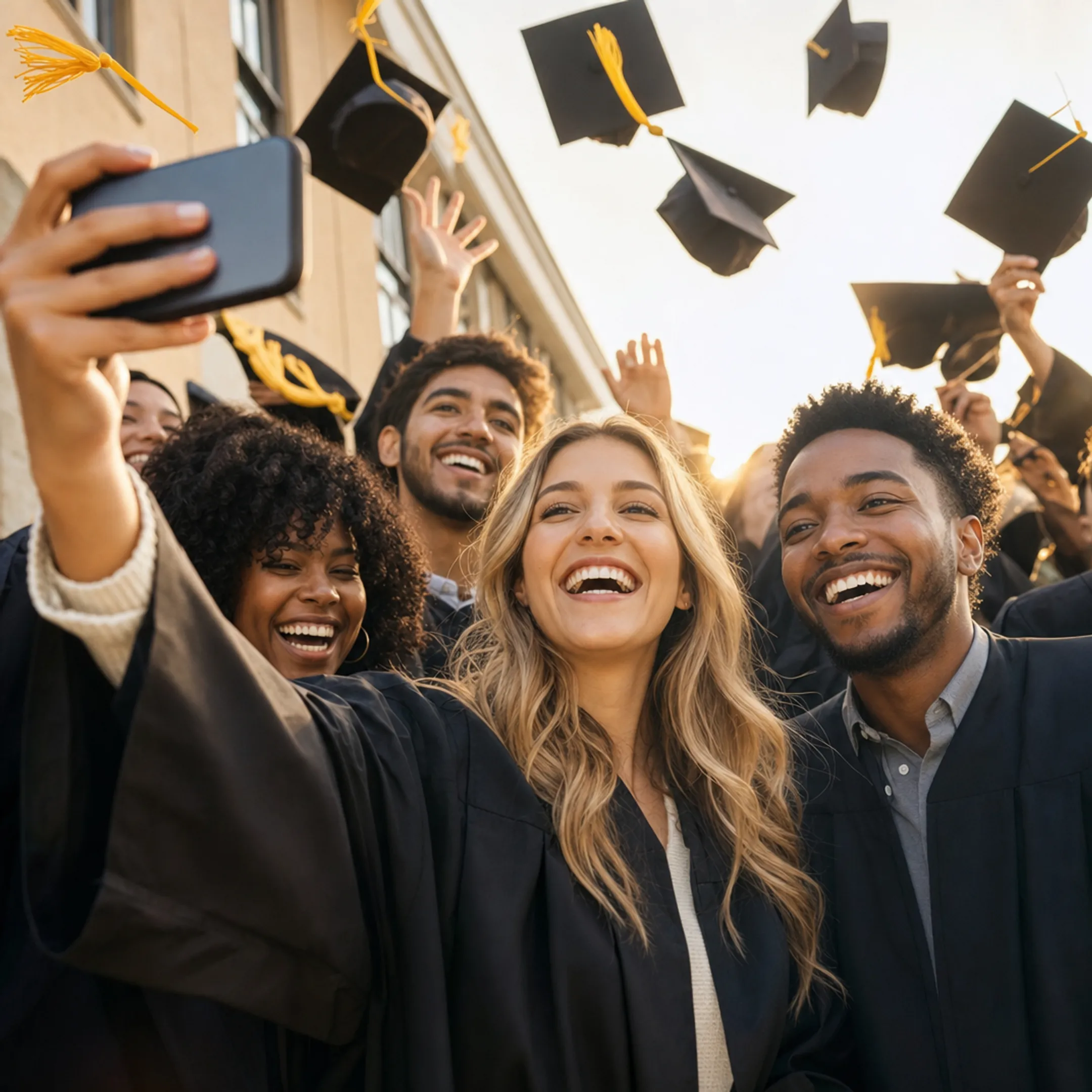 Alumni storytelling campaign photography used across TV and social media