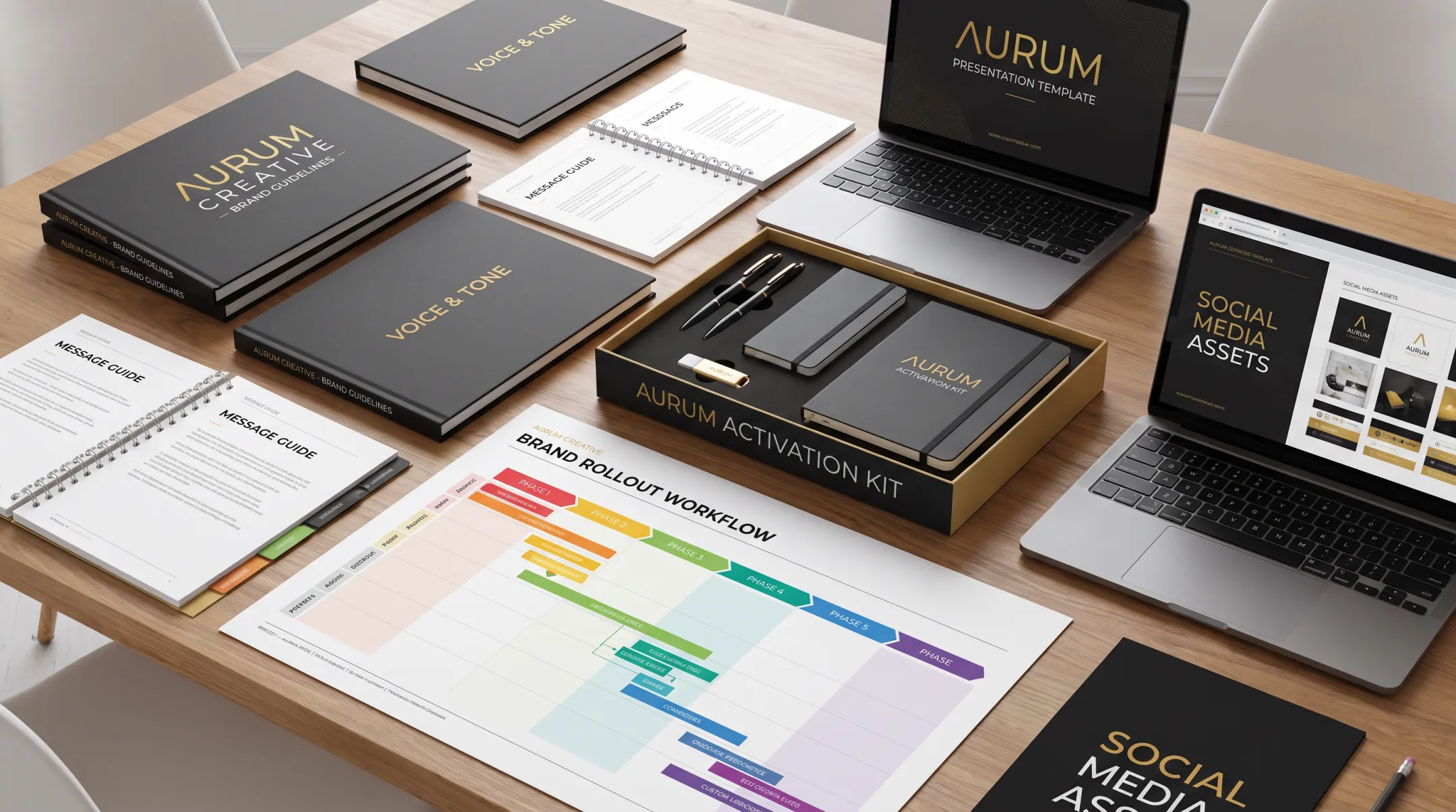 Brand activation toolkit with guidelines templates and approval workflows