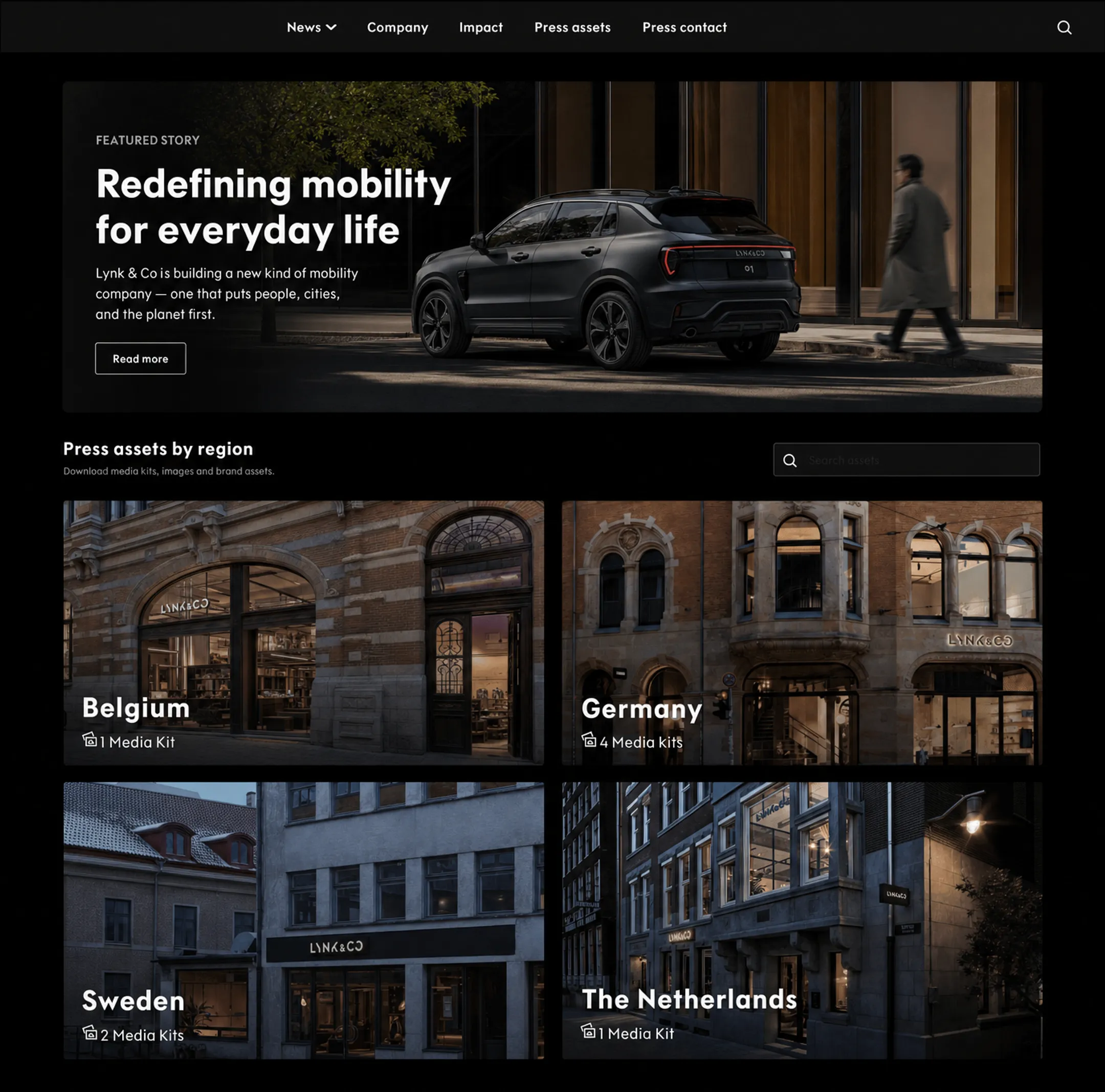 Pinterest and Chobani newsroom pages showing visual brand storytelling layout