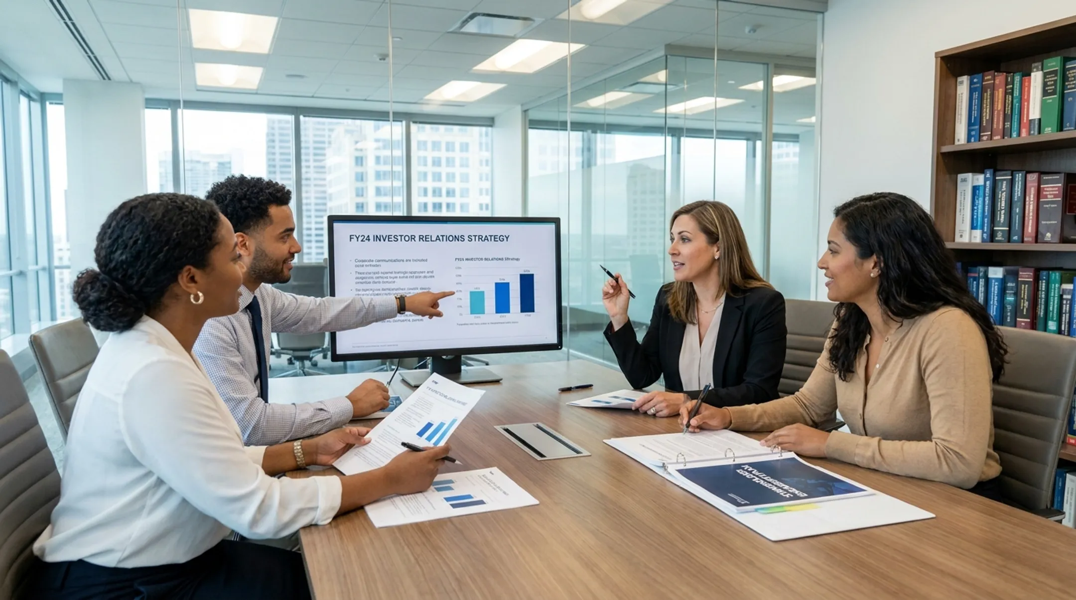 Gateway Group strategic communications team collaborating on investor narrative