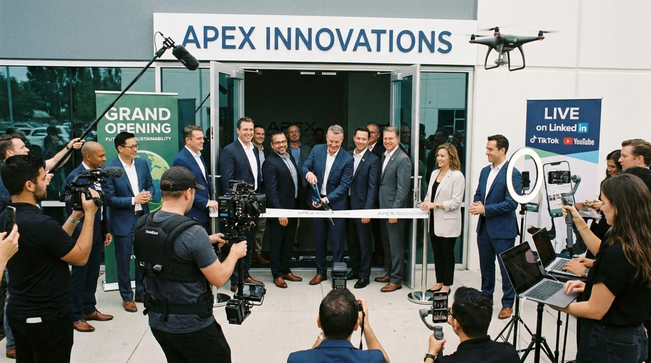Gateway Group coordinating Amprius Lab ribbon-cutting event content creation