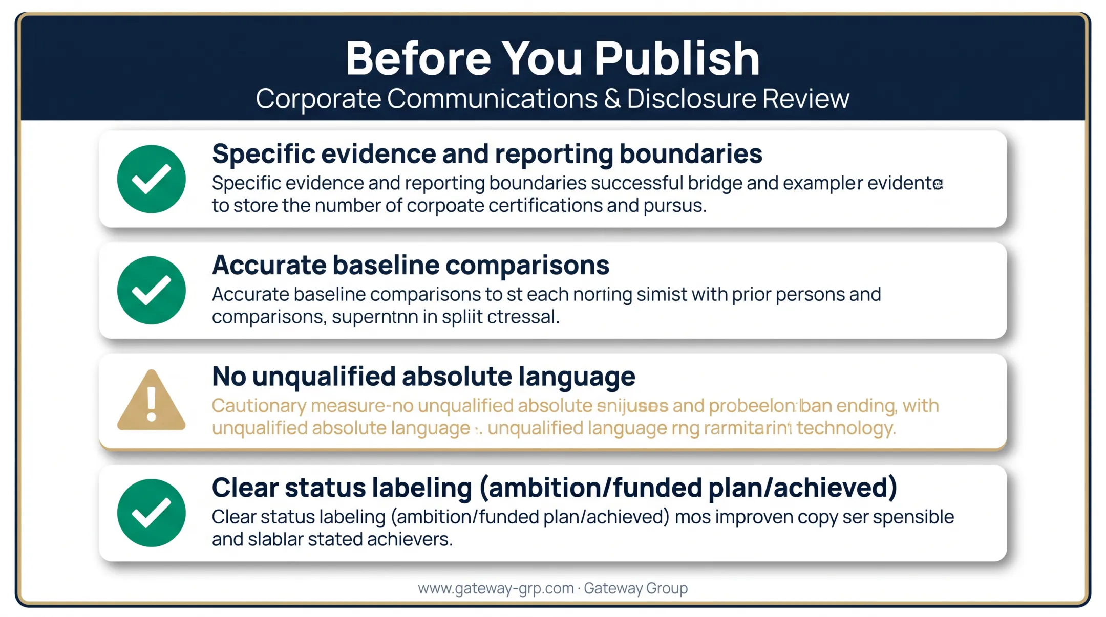 Greenwashing prevention checklist for ESG claim verification