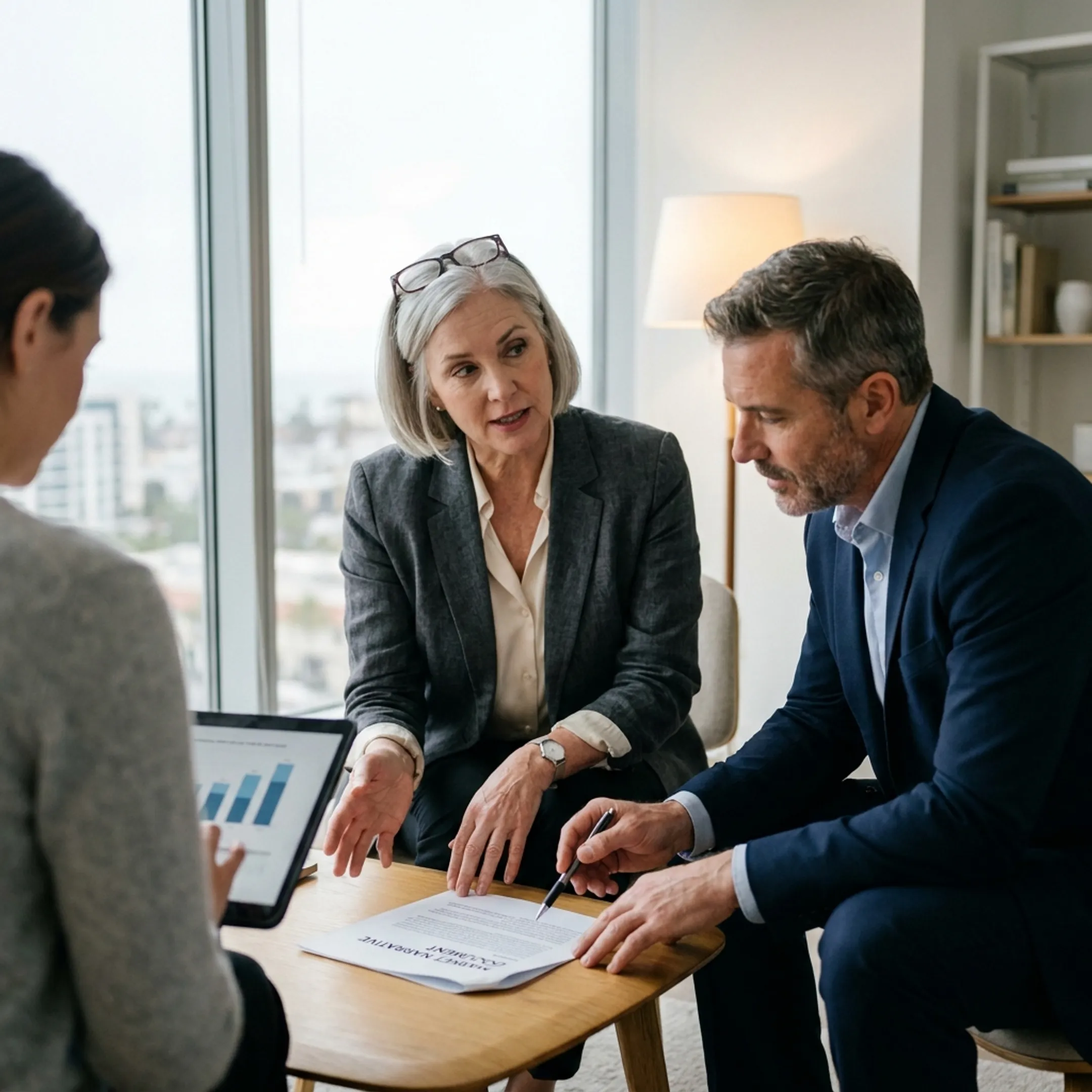 Team aligning brand messaging and stakeholder positioning strategy