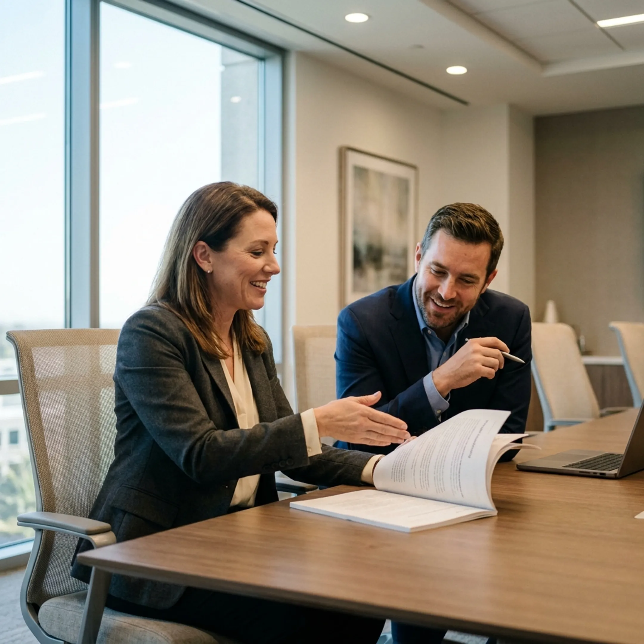Executive discussing financial services content strategy