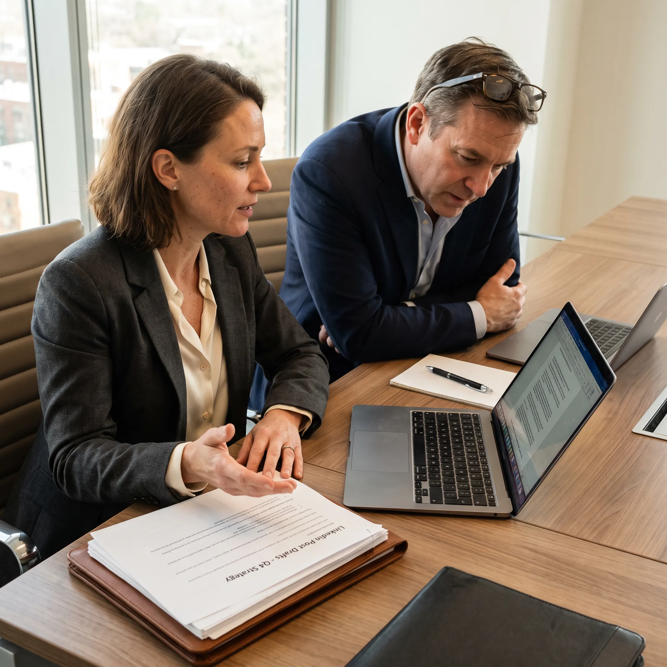 Consultant developing an executive personal branding strategy