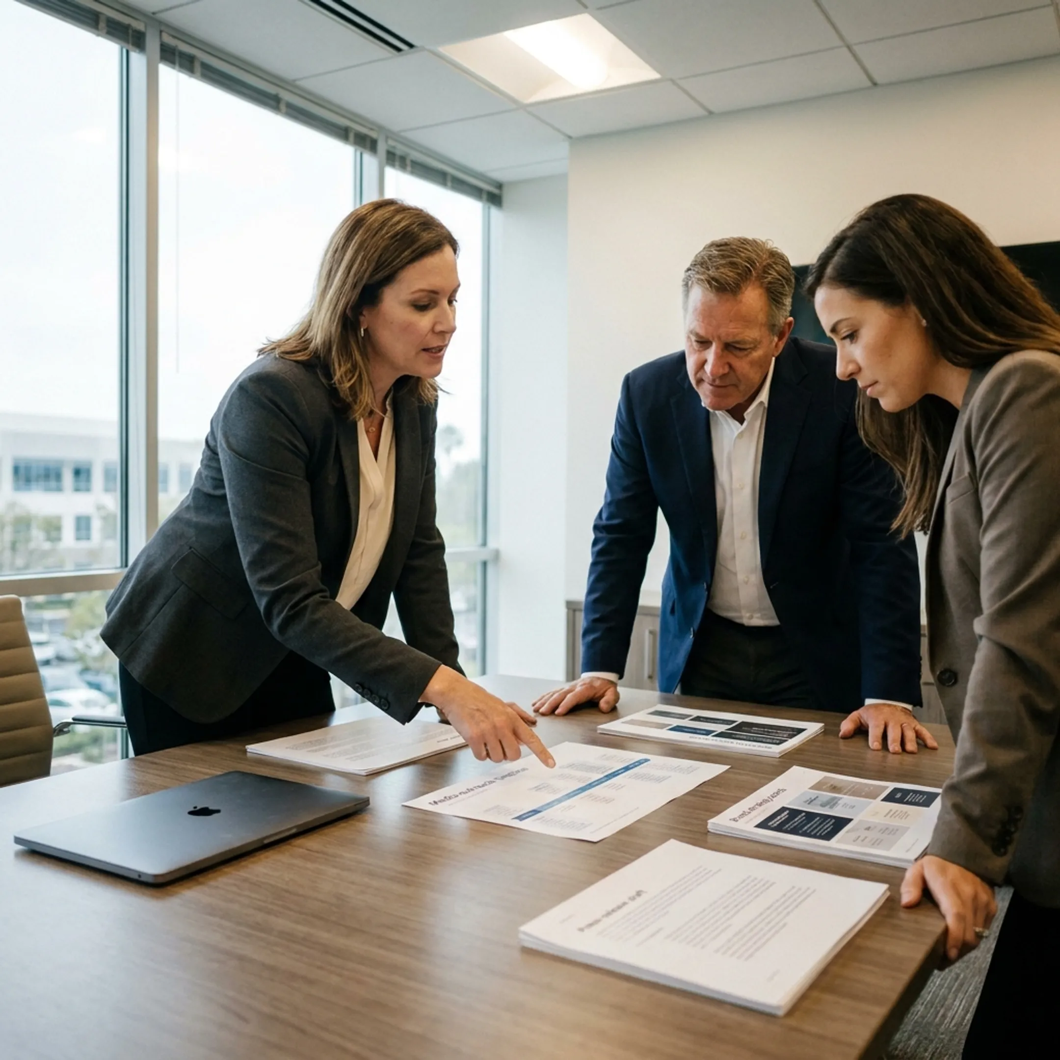 PR strategist reviewing a corporate communications plan