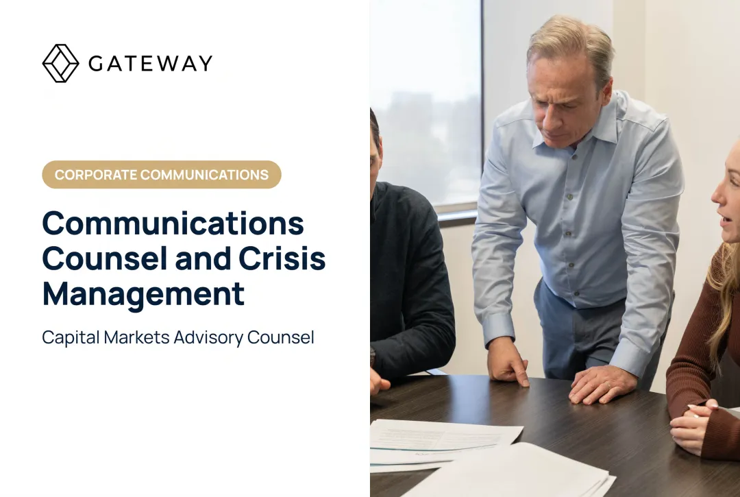 Communications Counsel and Crisis Management