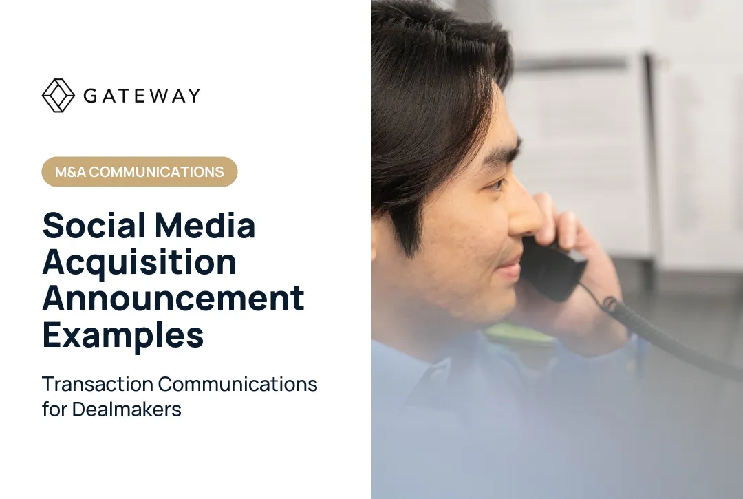 Social Media Acquisition Announcement Examples