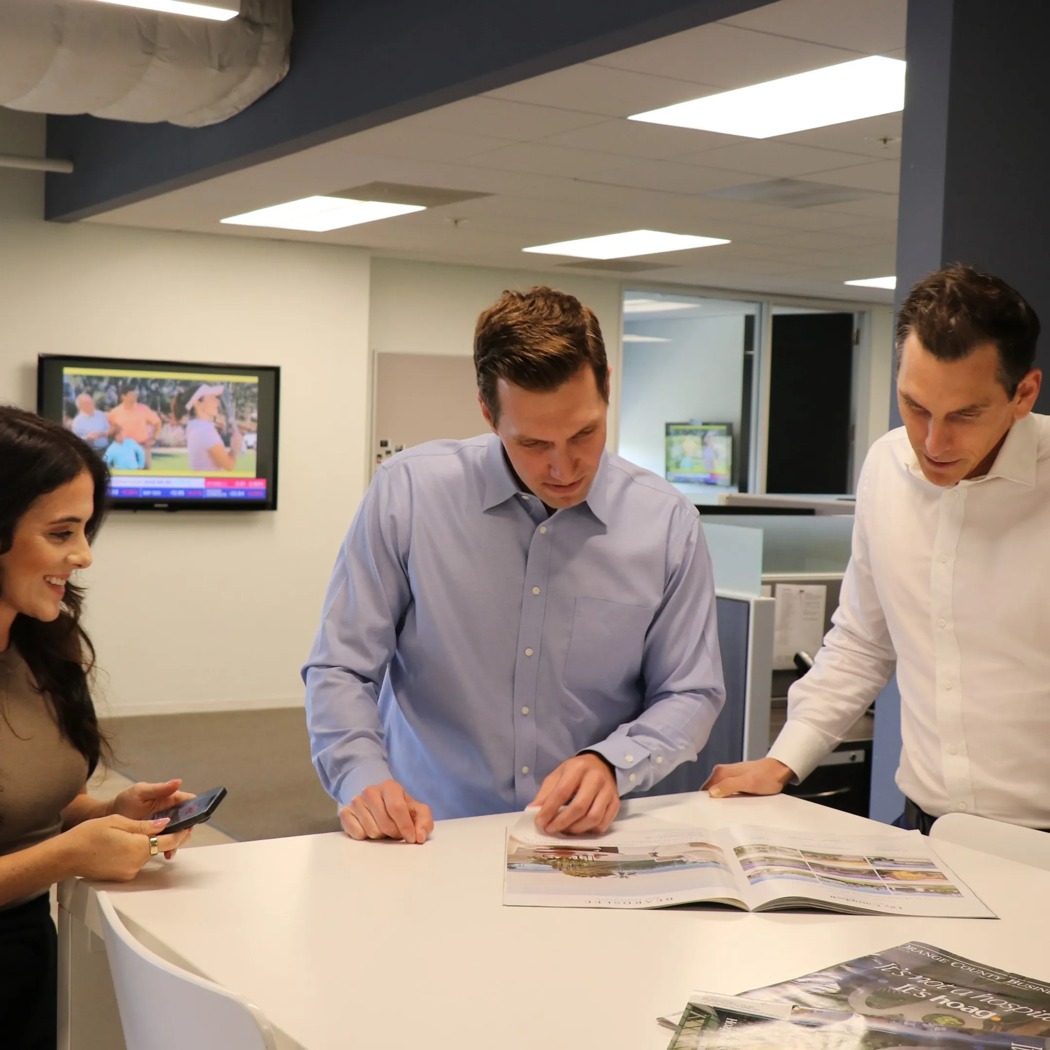 Strategic PR team collaborating on brand and media communications