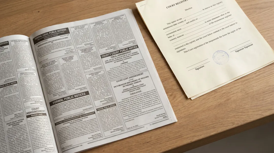 Indian court registry newspaper approved publication list with verified dailies