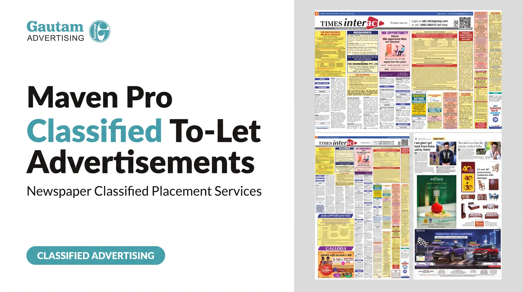 Classified To-Let Advertisements