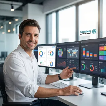 Digital advertising strategist planning a programmatic campaign