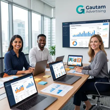 Team planning ecommerce advertising strategy