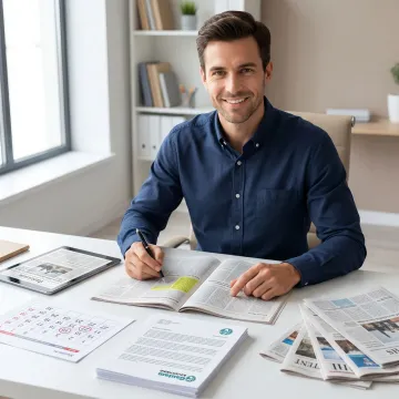 Consultant planning newspaper legal notice publication