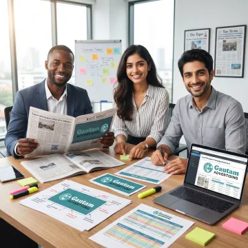 Newspaper advertising planning meeting